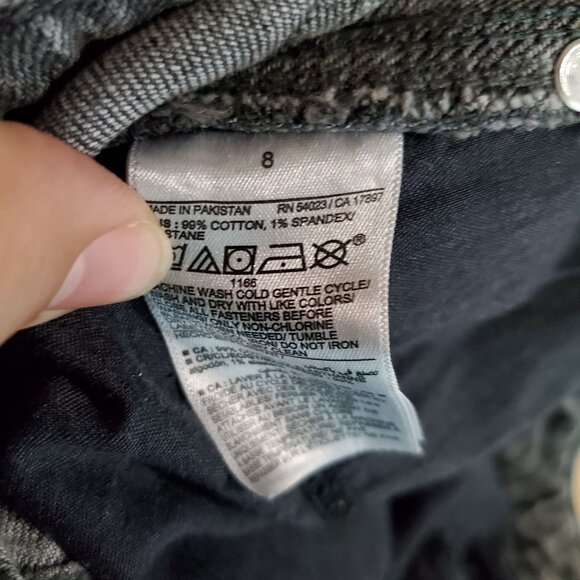 Old Navy Jeans Womens 8 Gray High-Rise Vintage Slim Frayed Hem Denim - Picture 3 of 11